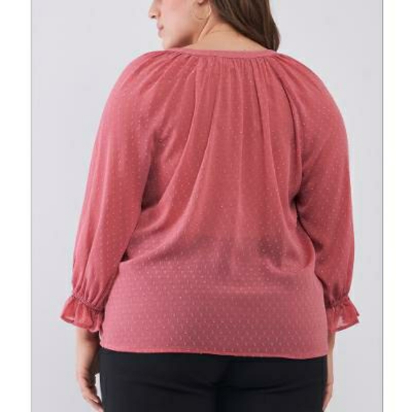 HAUTE CURVE Forever 21 Mauve 3/4 Sleeves Top - Picture 4 of 7